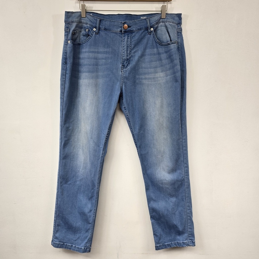 Mugsy Piers Jeans Mens 40x30 FLX3NTL Stretch Denim Blue Casual Slim Fit Comfort